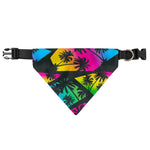 EDM Beach Palm Tree Pattern Print Over The Collar Dog Bandana
