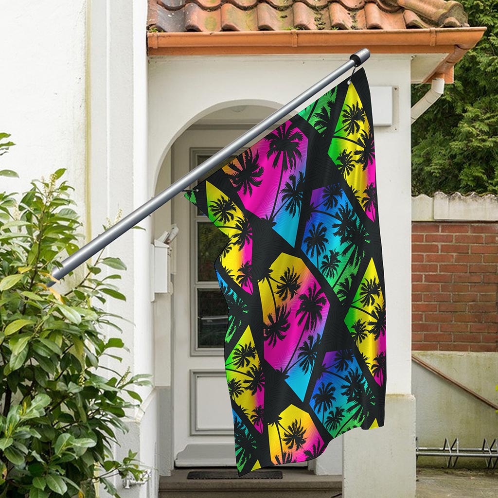 EDM Beach Palm Tree Pattern Print Polyester Flag