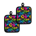 EDM Beach Palm Tree Pattern Print Pot Holders