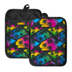 EDM Beach Palm Tree Pattern Print Pot Holders With Pocket