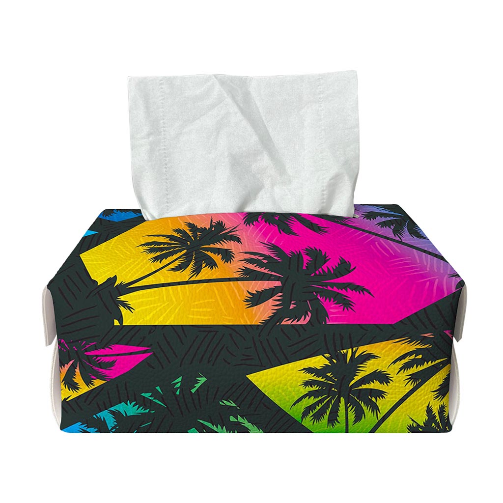 EDM Beach Palm Tree Pattern Print Rectangle Tissue Box Cover