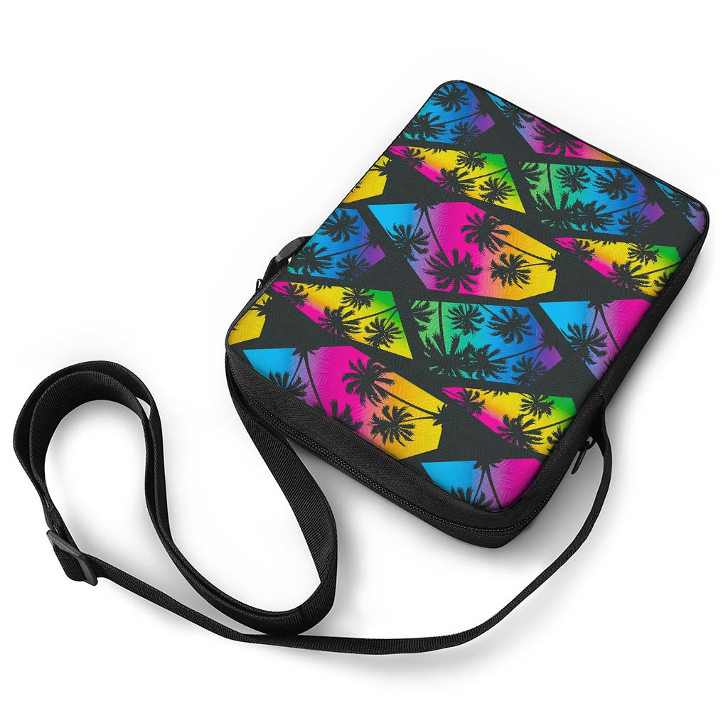 EDM Beach Palm Tree Pattern Print Rectangular Crossbody Bag