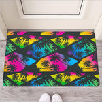 EDM Beach Palm Tree Pattern Print Rubber Doormat