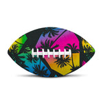EDM Beach Palm Tree Pattern Print Rugby Ball