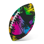 EDM Beach Palm Tree Pattern Print Rugby Ball