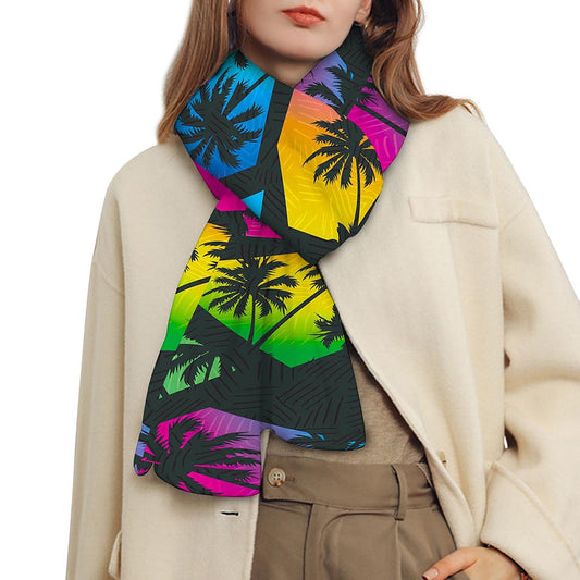 EDM Beach Palm Tree Pattern Print Scarf