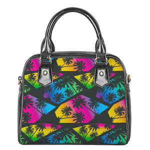 EDM Beach Palm Tree Pattern Print Shoulder Handbag