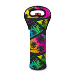 EDM Beach Palm Tree Pattern Print Single Neoprene Wine Tote
