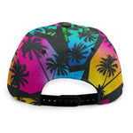 EDM Beach Palm Tree Pattern Print Snapback Cap