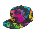 EDM Beach Palm Tree Pattern Print Snapback Cap