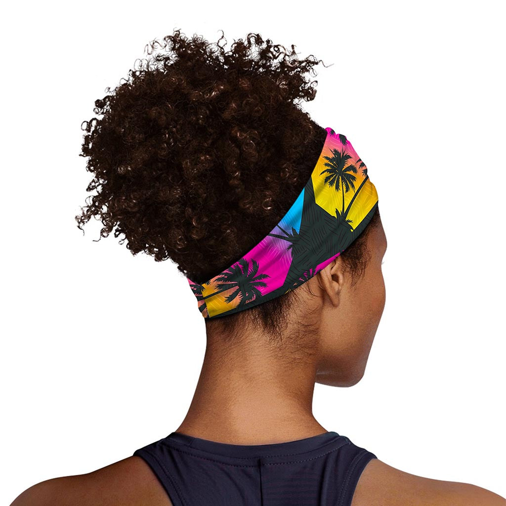EDM Beach Palm Tree Pattern Print Sports Headband