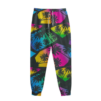 EDM Beach Palm Tree Pattern Print Sweatpants