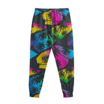 EDM Beach Palm Tree Pattern Print Sweatpants