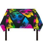 EDM Beach Palm Tree Pattern Print Tablecloth