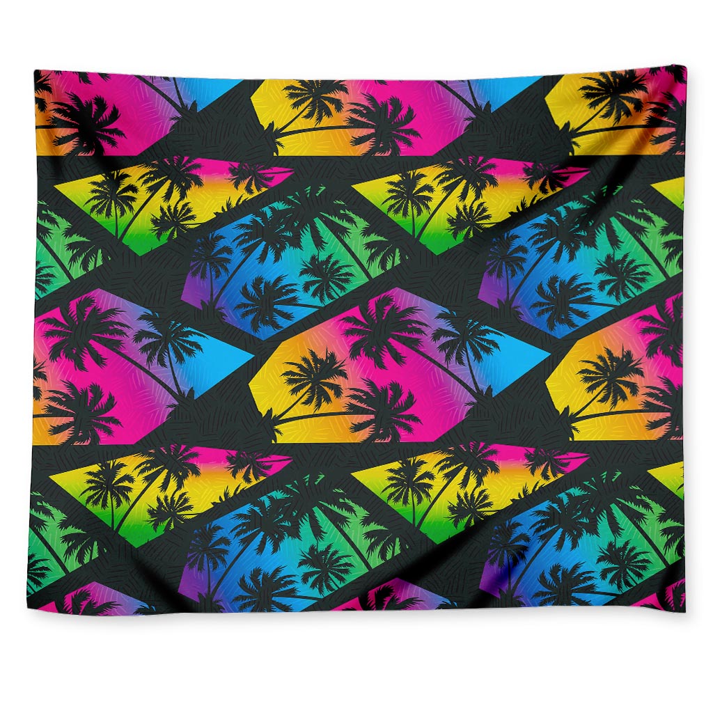 EDM Beach Palm Tree Pattern Print Tapestry
