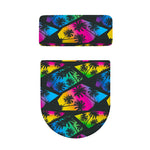 EDM Beach Palm Tree Pattern Print Toilet Lid And Tank Cover Set