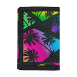 EDM Beach Palm Tree Pattern Print Trifold Wallet