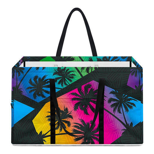 EDM Beach Palm Tree Pattern Print Utility Tote Bag