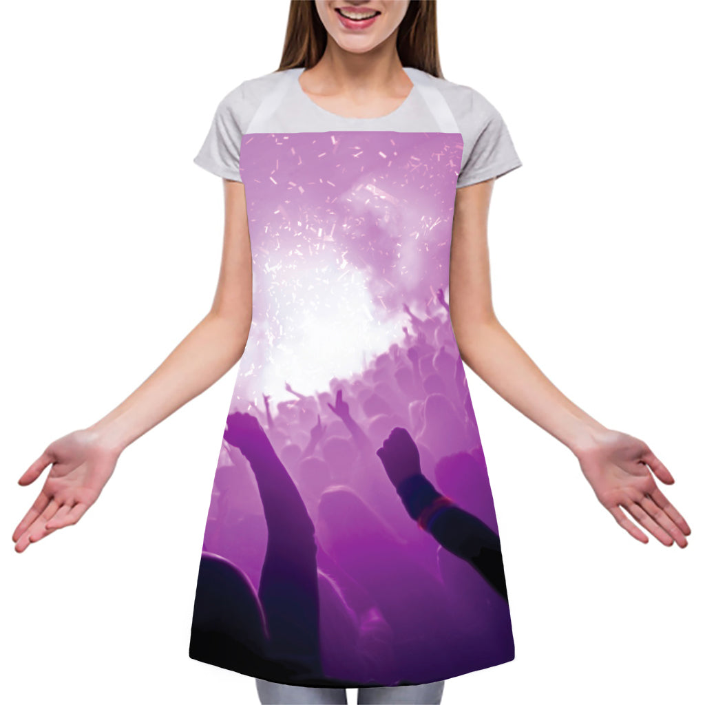EDM Party In Nightclub Print Adjustable Apron