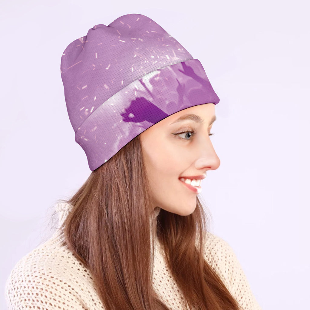 EDM Party In Nightclub Print Beanie