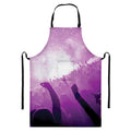 EDM Party In Nightclub Print Bib Apron With Pocket