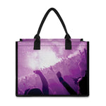EDM Party In Nightclub Print Canvas Tote Bag