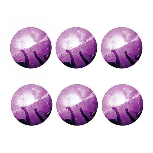 EDM Party In Nightclub Print Coaster Set