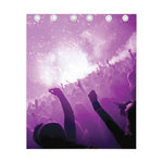 EDM Party In Nightclub Print Curtain