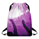 EDM Party In Nightclub Print Drawstring Backpack