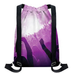 EDM Party In Nightclub Print Drawstring Backpack