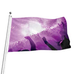 EDM Party In Nightclub Print Flag