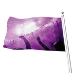 EDM Party In Nightclub Print Flag