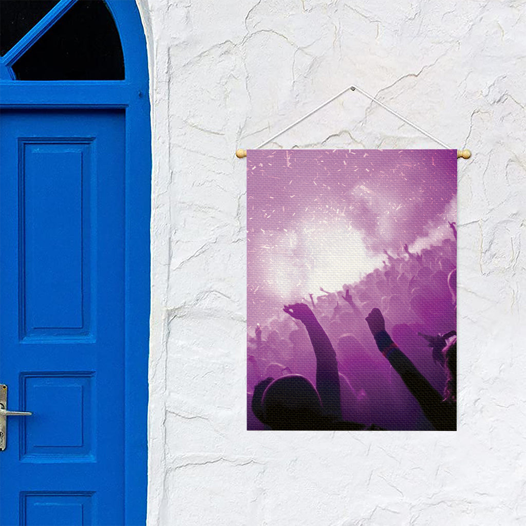 EDM Party In Nightclub Print Garden Flag