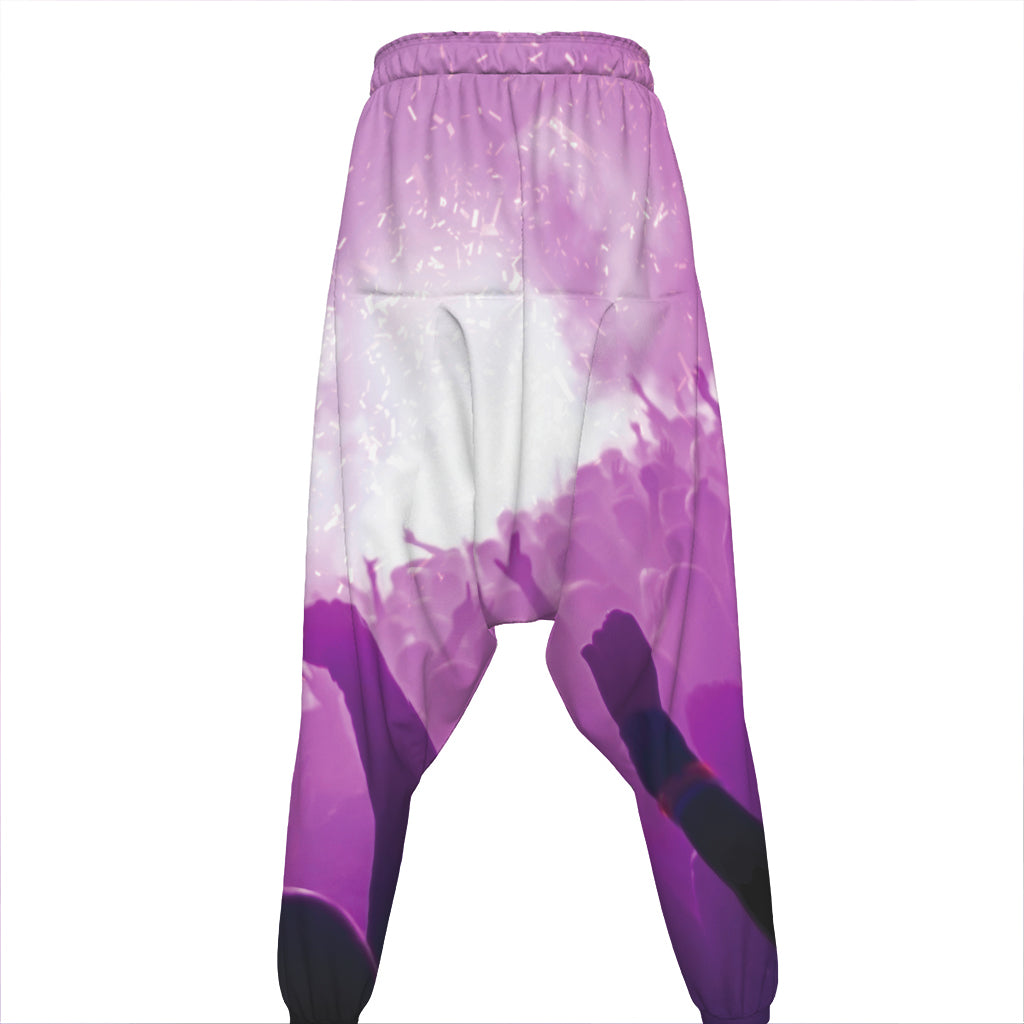 EDM Party In Nightclub Print Hammer Pants