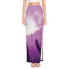 EDM Party In Nightclub Print High Slit Maxi Skirt