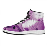 EDM Party In Nightclub Print High Top Leather Sneakers