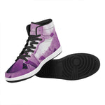 EDM Party In Nightclub Print High Top Leather Sneakers