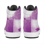 EDM Party In Nightclub Print High Top Leather Sneakers