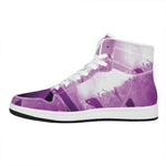 EDM Party In Nightclub Print High Top Leather Sneakers