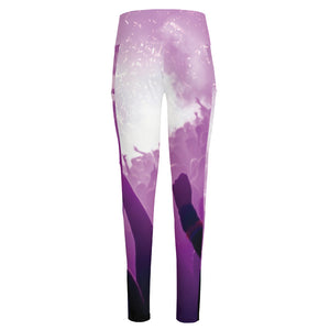 EDM Party In Nightclub Print High-Waisted Pocket Leggings