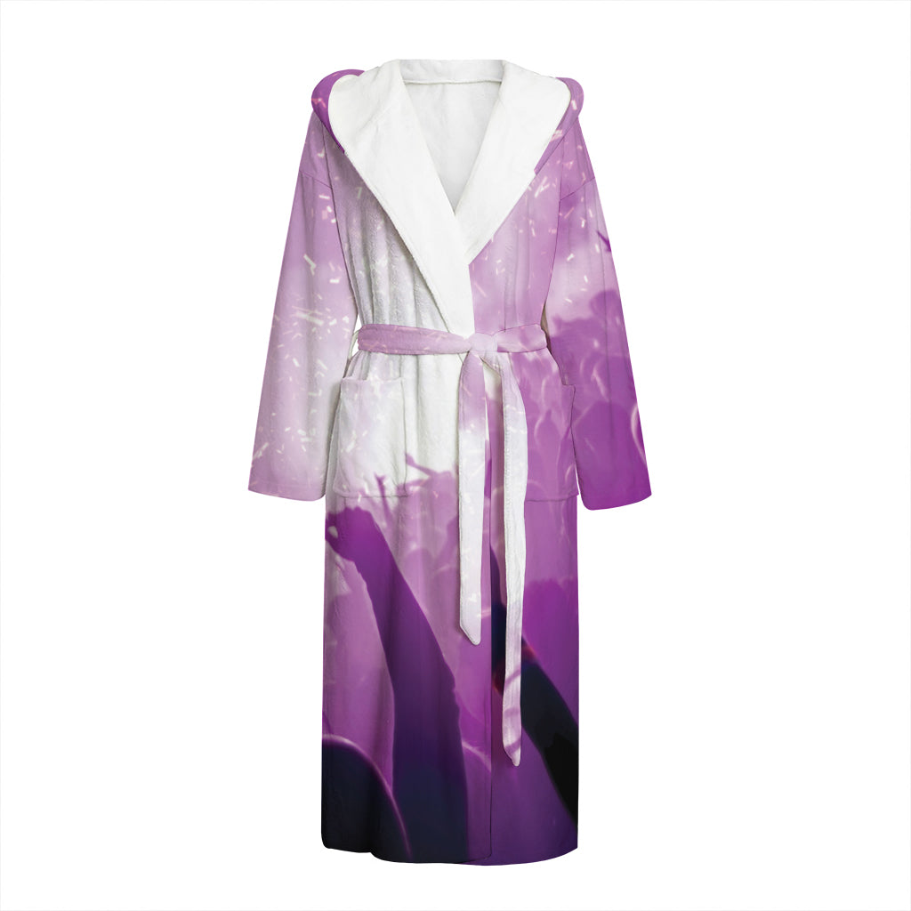 EDM Party In Nightclub Print Hooded Bathrobe