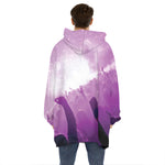 EDM Party In Nightclub Print Hoodie Blanket