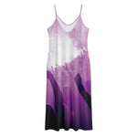 EDM Party In Nightclub Print Jersey Midi Cami Dress