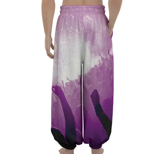 EDM Party In Nightclub Print Lantern Pants