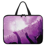 EDM Party In Nightclub Print Laptop Sleeve With Handle
