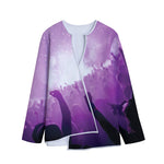 EDM Party In Nightclub Print Long Sleeve Short Coat