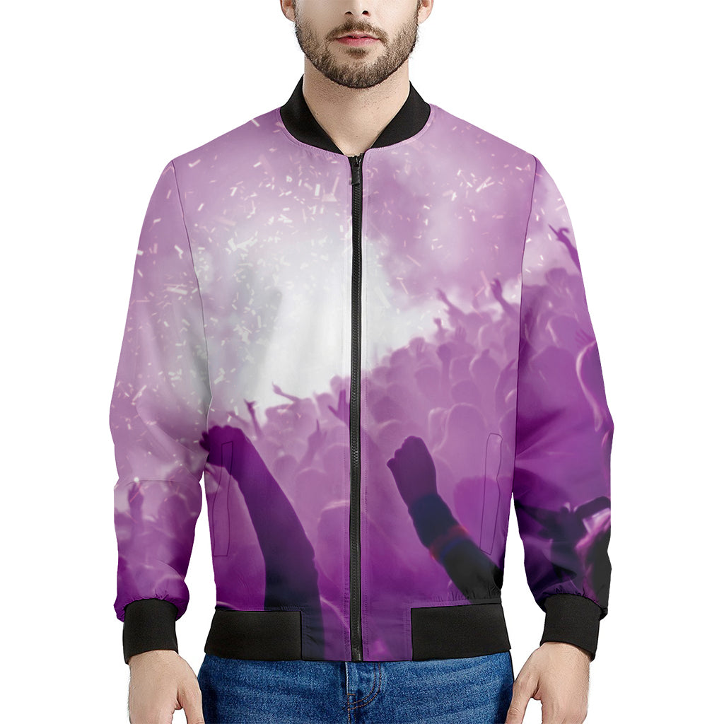 EDM Party In Nightclub Print Men's Bomber Jacket