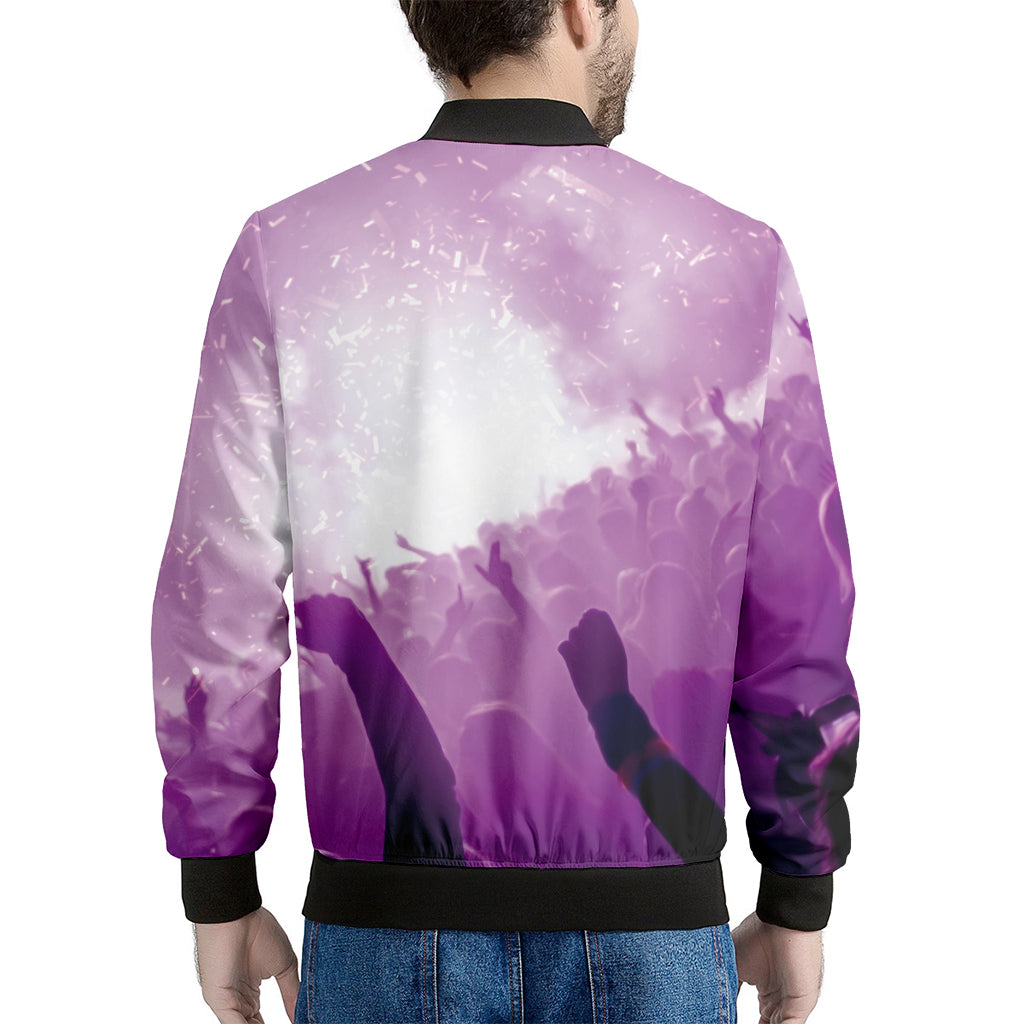 EDM Party In Nightclub Print Men's Bomber Jacket