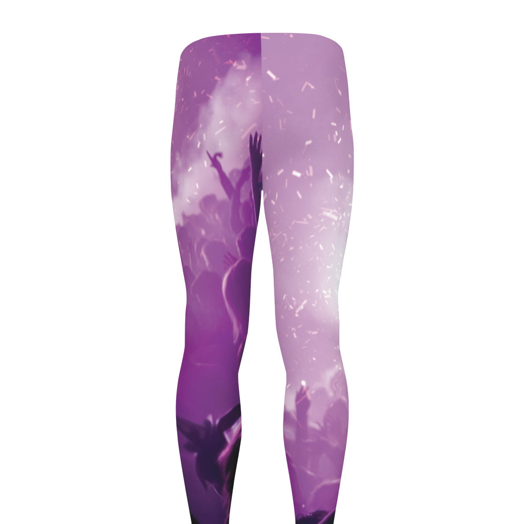EDM Party In Nightclub Print Men's leggings
