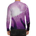 EDM Party In Nightclub Print Men's Long Sleeve Rash Guard